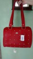 Bolsa de dama con estoperoles color rojo y aqua menta